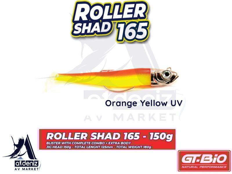 GT-BİO Roller Shad 165 Combo + Body 16,5 cm 150 gr Silikon Balık # Orange Yellow UVGT-BİO