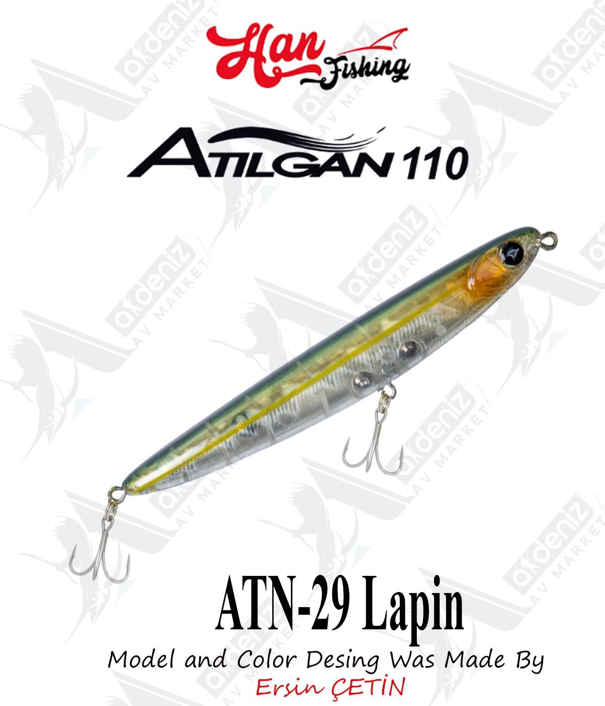 Hanfish Atılgan 110F WTD Su Üstü Maket #ATN-29 LapinHAN FİSHİNG