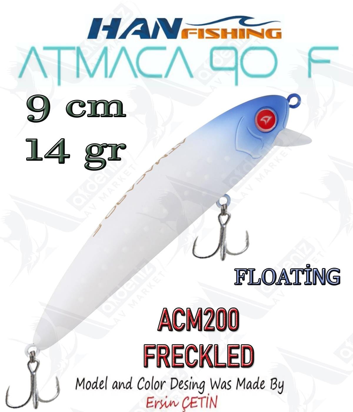 Hanfish Atmaca 90F 9 cm 14 gr ACM200 Freckled.HAN FİSHİNG
