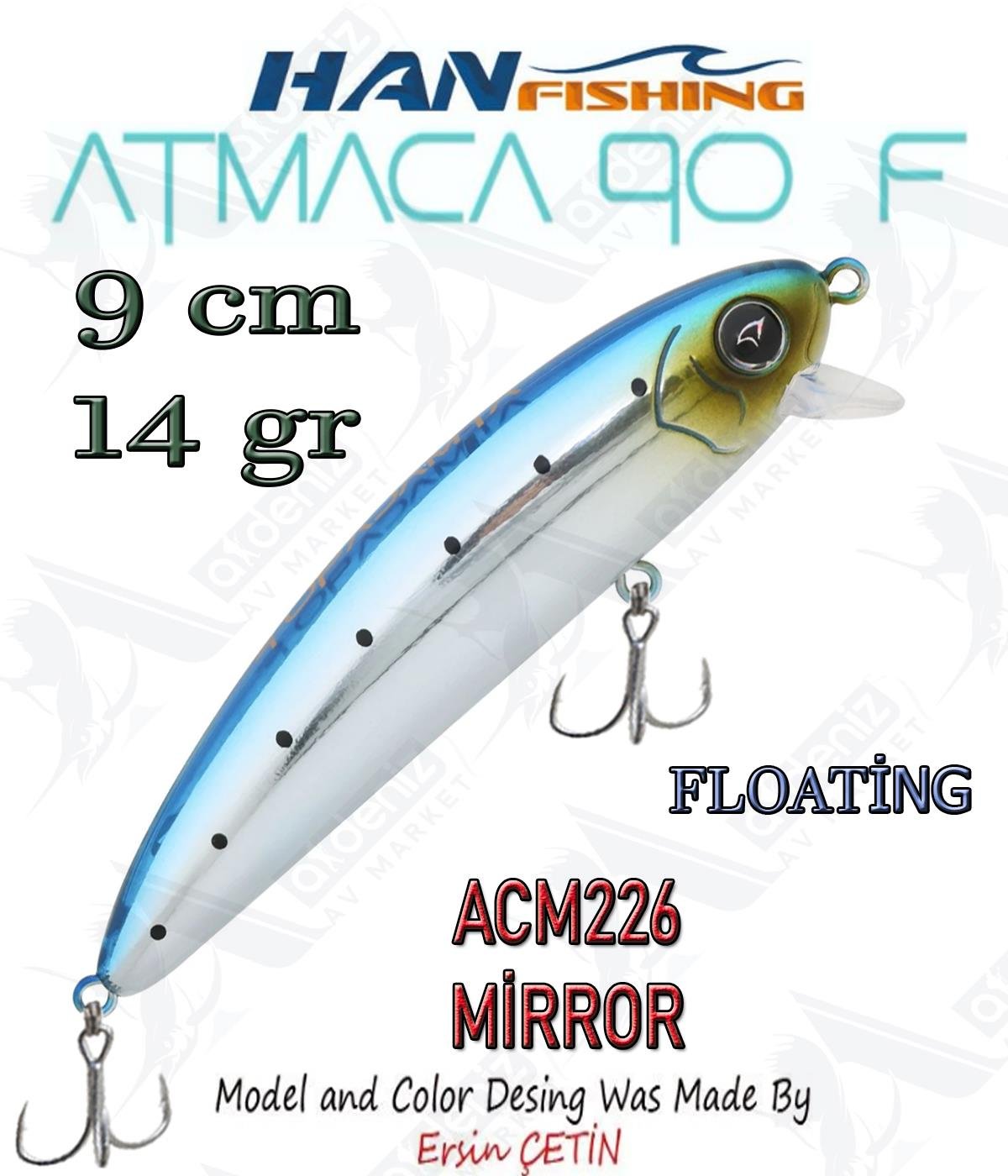 Hanfish Atmaca 90F 9 cm 14 gr ACM226 MİRROR SARDİNE.HAN FİSHİNG