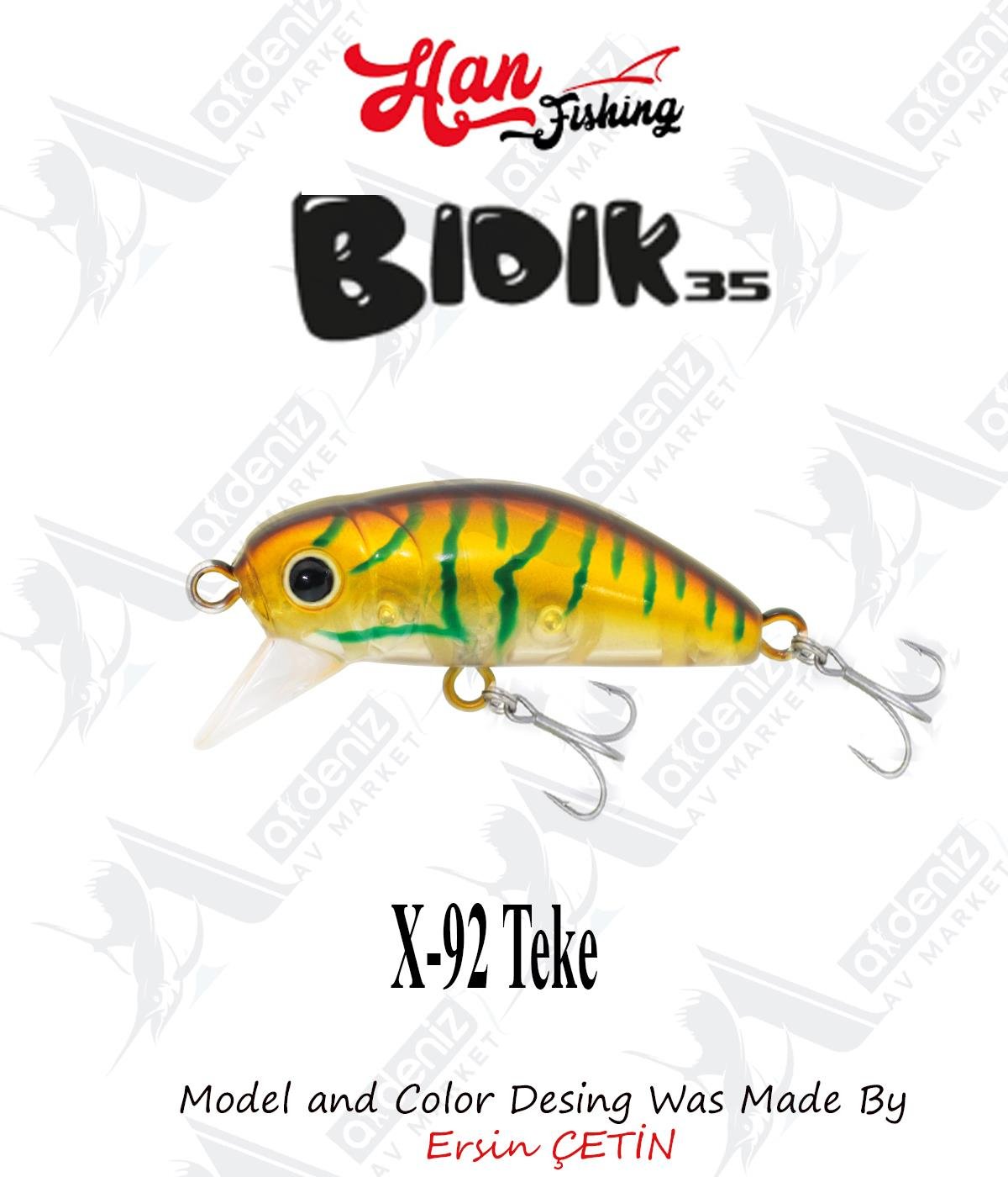 Hanfish Bıdık 35 3.5cm 3.1gr Lrf-Micro Maket Balık #X-92 TekeHAN FİSHİNG