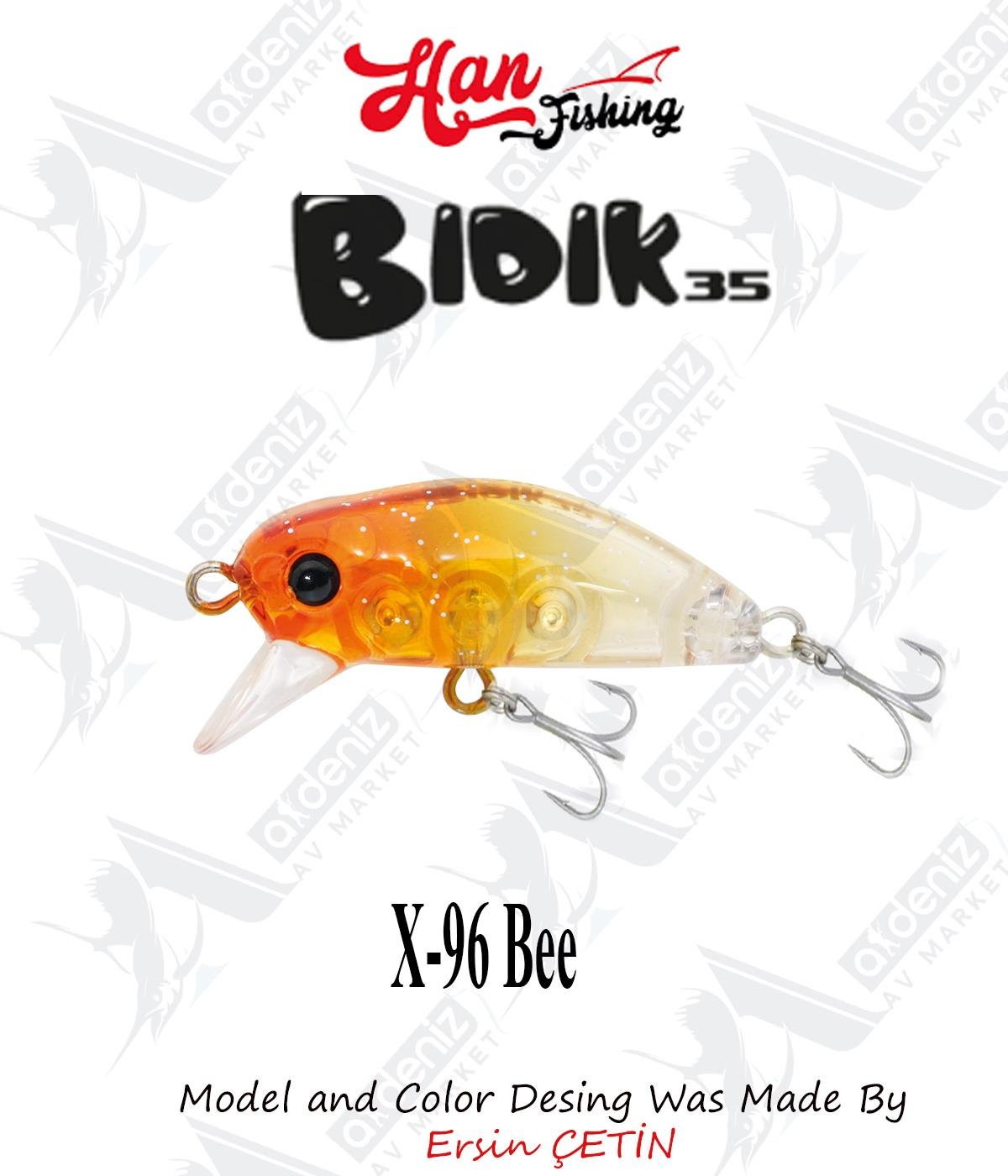 Hanfish Bıdık 35 3.5cm 3.1gr Lrf-Micro Maket Balık #X-96 BeeHAN FİSHİNG
