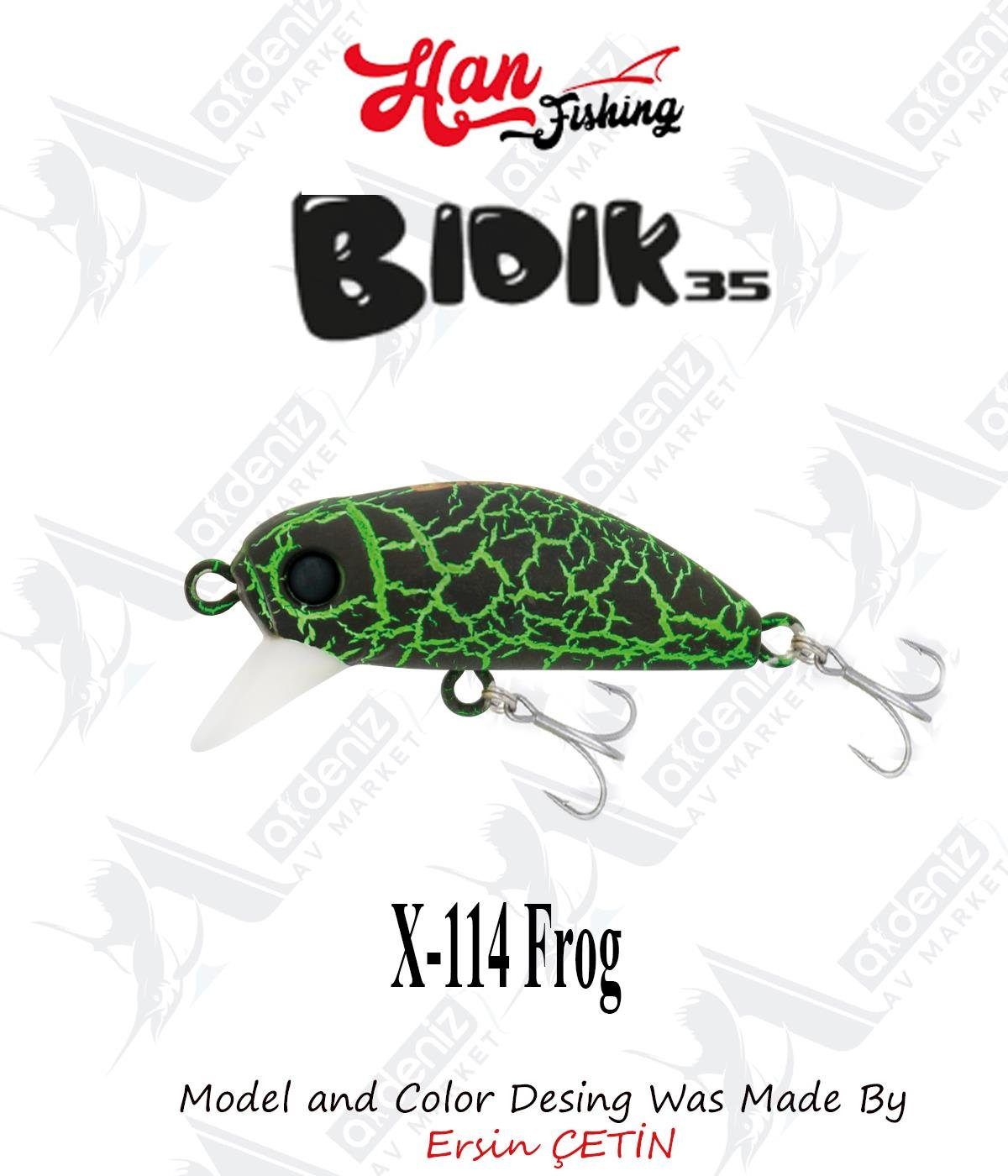Hanfish Bıdık 35 3.5cm 3.1gr Lrf-Micro Maket Balık #X-114 FrogHAN FİSHİNG
