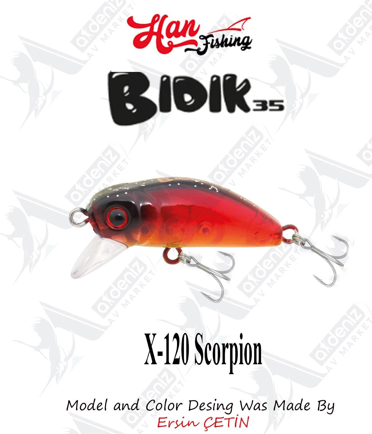 Hanfish Bıdık 35 3.5cm 3.1gr Lrf-Micro Maket Balık #X-120 ScorpionHAN FİSHİNG