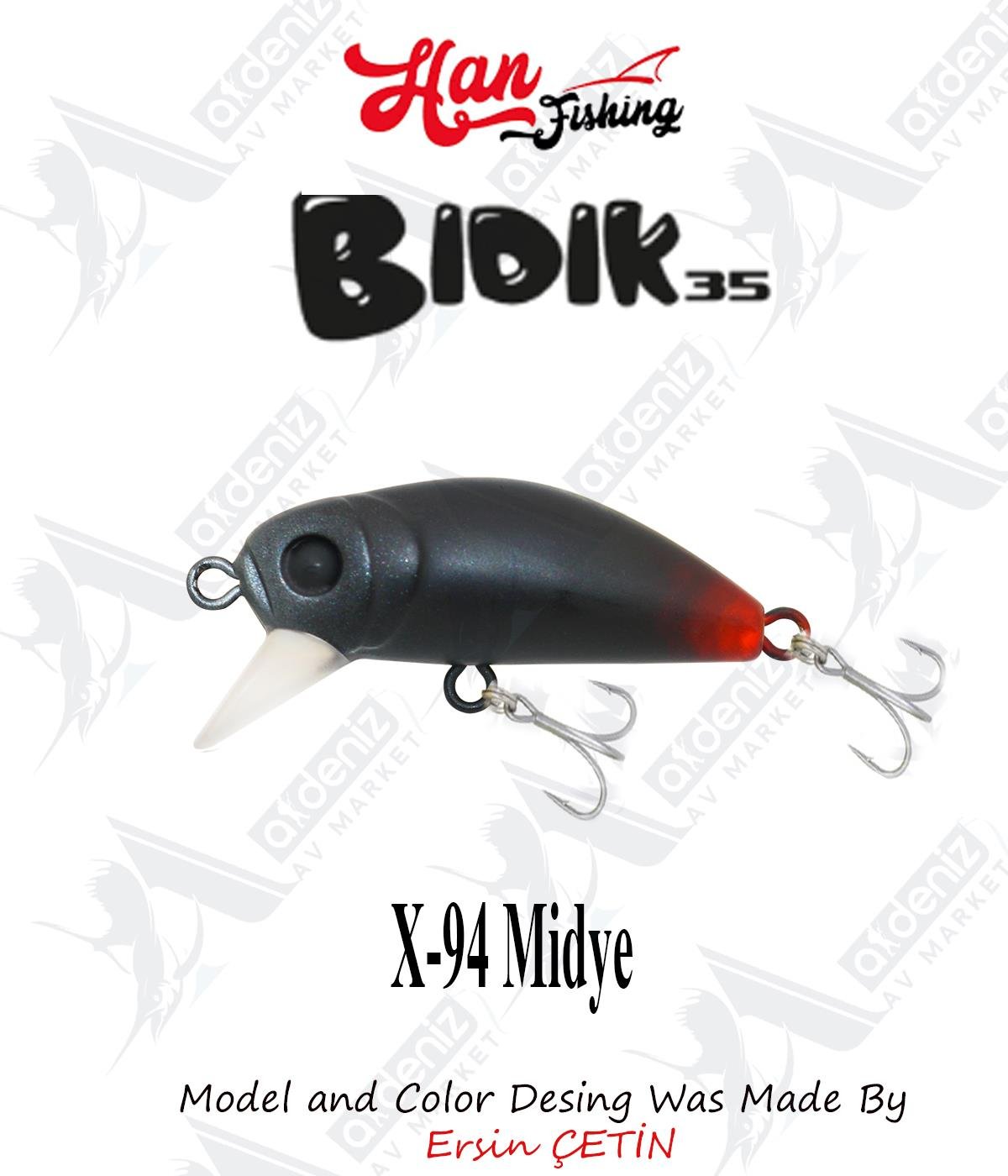 Hanfish Bıdık 35 3.5cm 3.1gr Lrf-Micro Maket Balık #X-94 MidyeHAN FİSHİNG