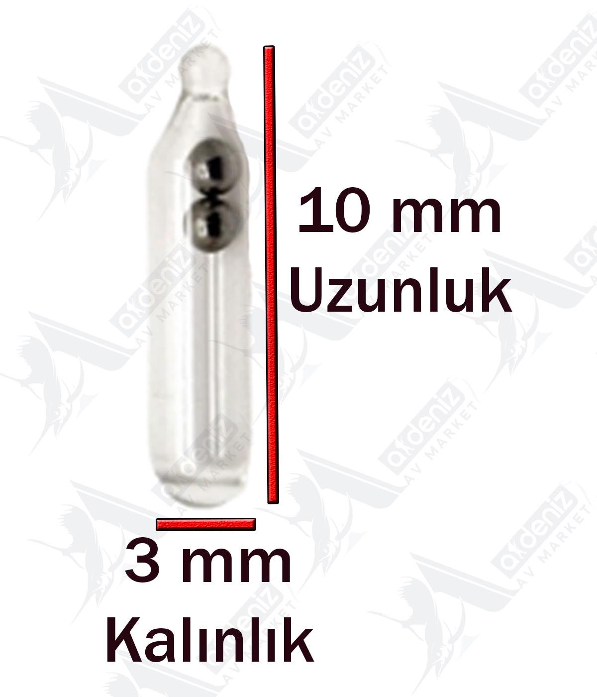 HanFish Çıngırak Ses Tüpü 10'lu Paket 3X10mm #SHAN FİSHİNG