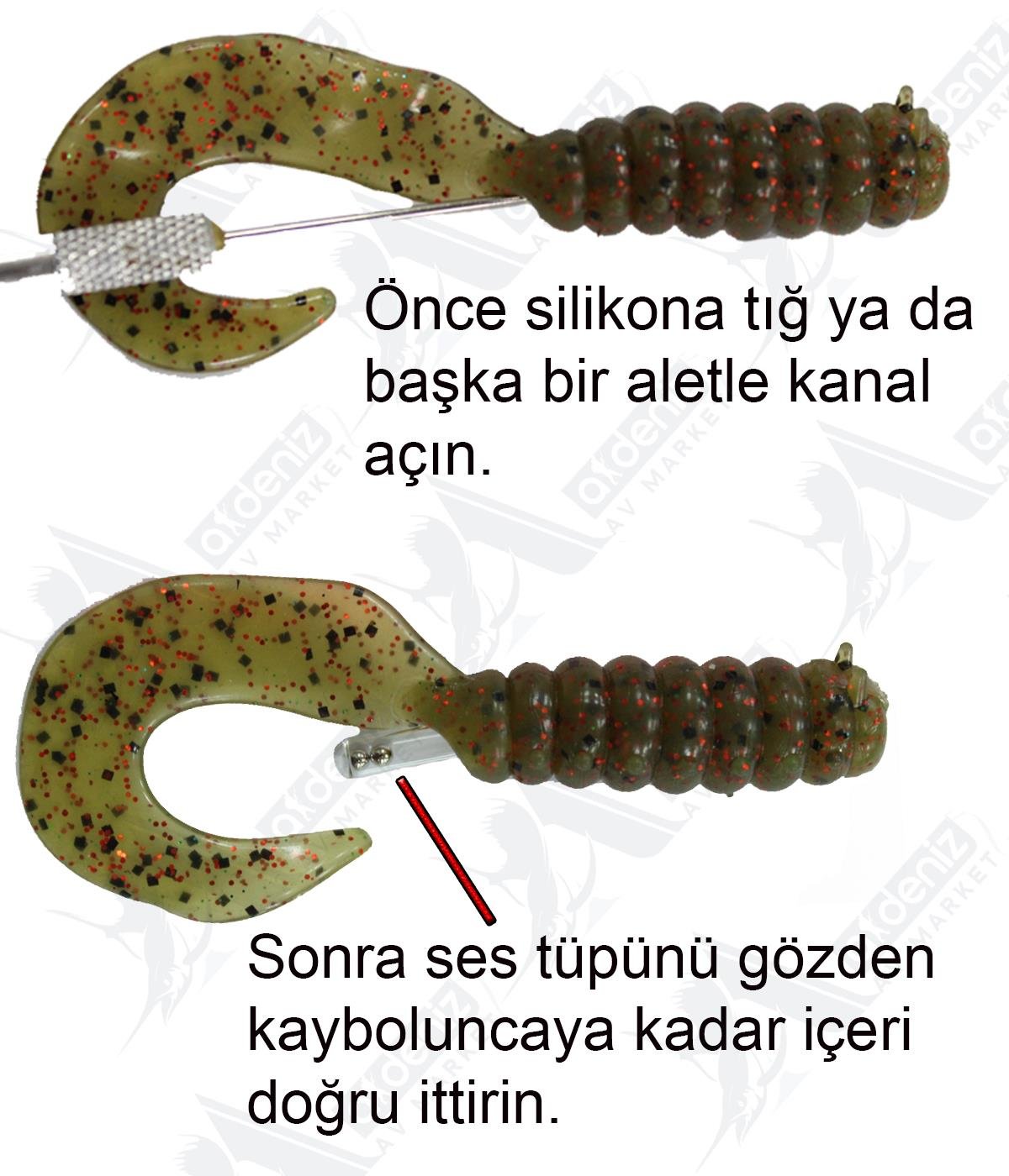 HanFish Çıngırak Ses Tüpü 10'lu Paket 3X10mm #SHAN FİSHİNG