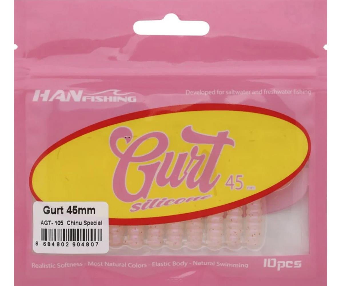 Hanfish Gurt 45 mm Orak Kuyruk Lrf/Aji Silikon Kurt 10' lu Paket #AGT-105 Chinu SpecialHAN FİSHİNG