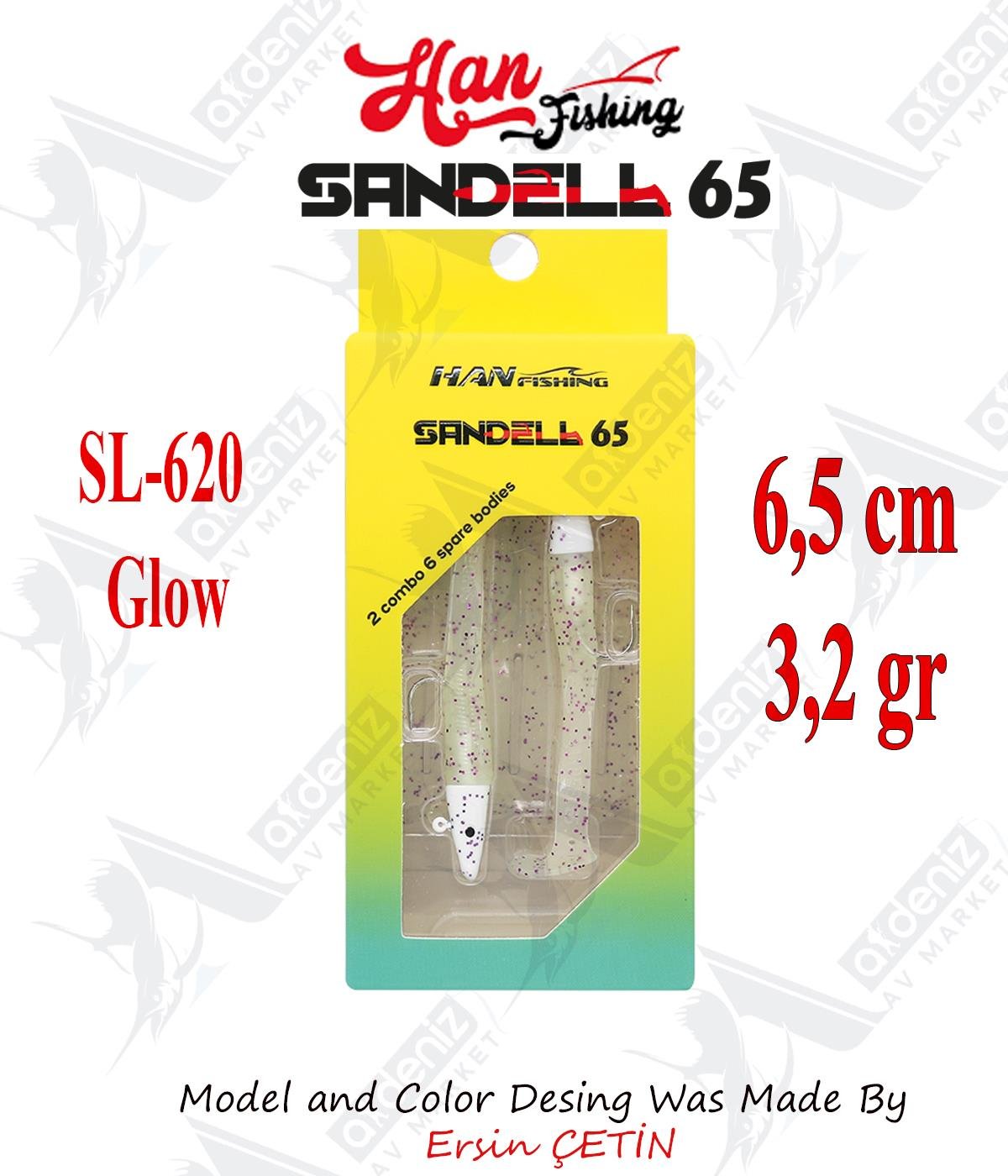 Hanfish Sandeel Silikon 65 mm #SL-620 GlowHAN FİSHİNG