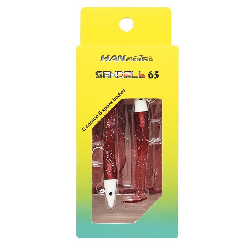 Hanfish Sandeel Silikon 65 mm #SL-630 Boru Kurdu GlowHAN FİSHİNG