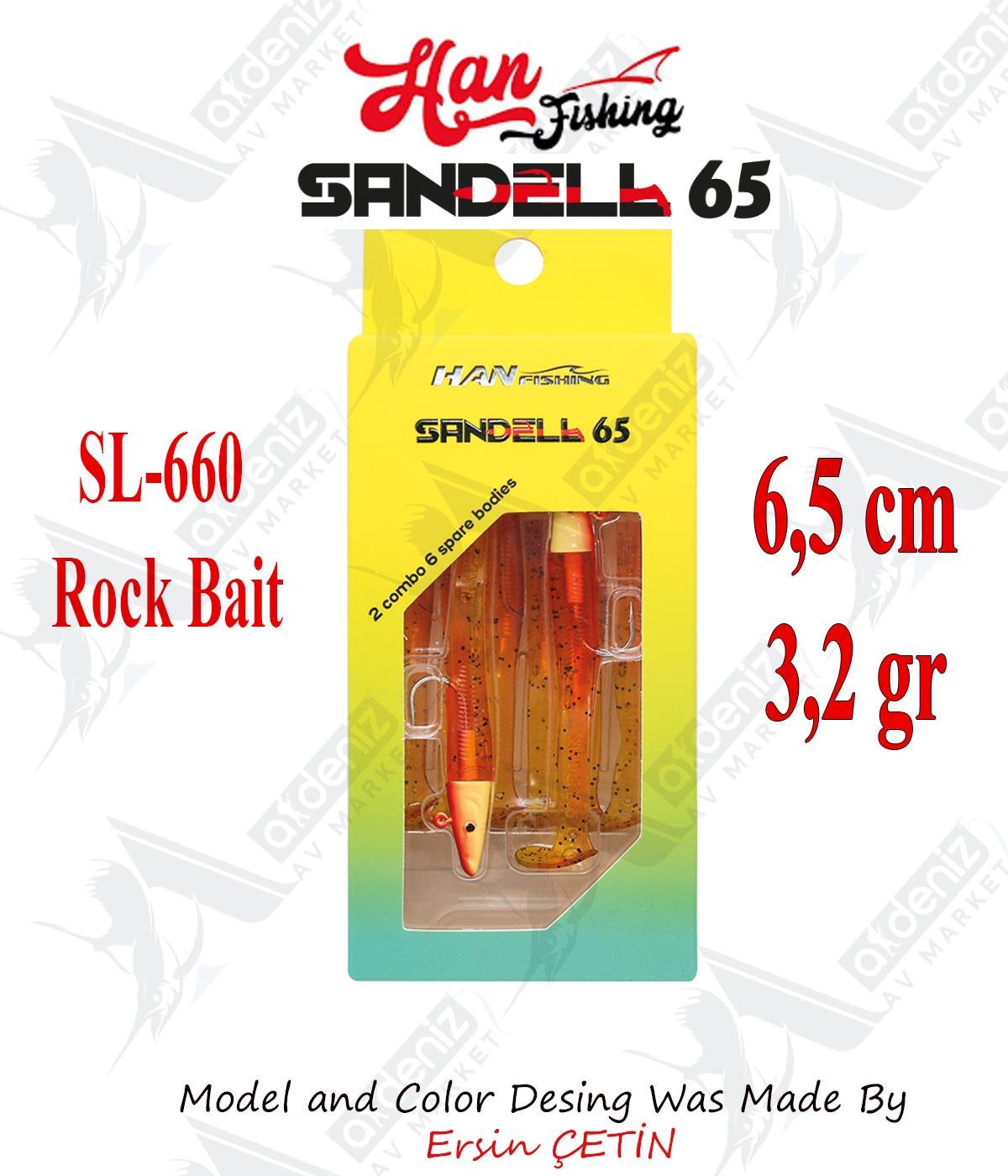 Hanfish Sandeel Silikon 65 mm #SL-660 Rock BaitHAN FİSHİNG