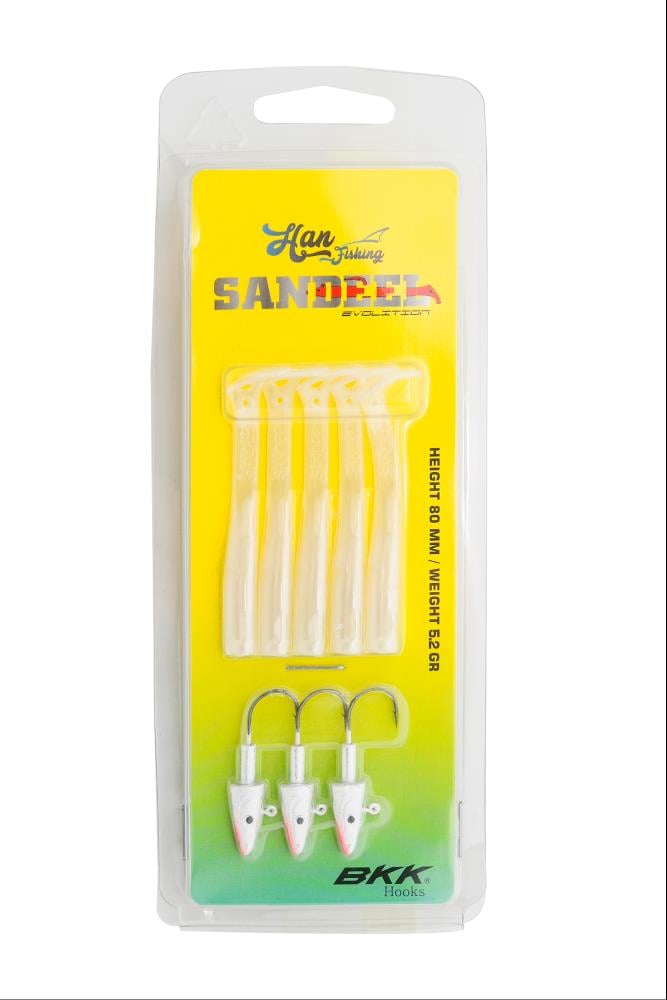 Hanfish Sandeel Silikon 80 mm #SL-800 Peary White HAN FİSHİNG