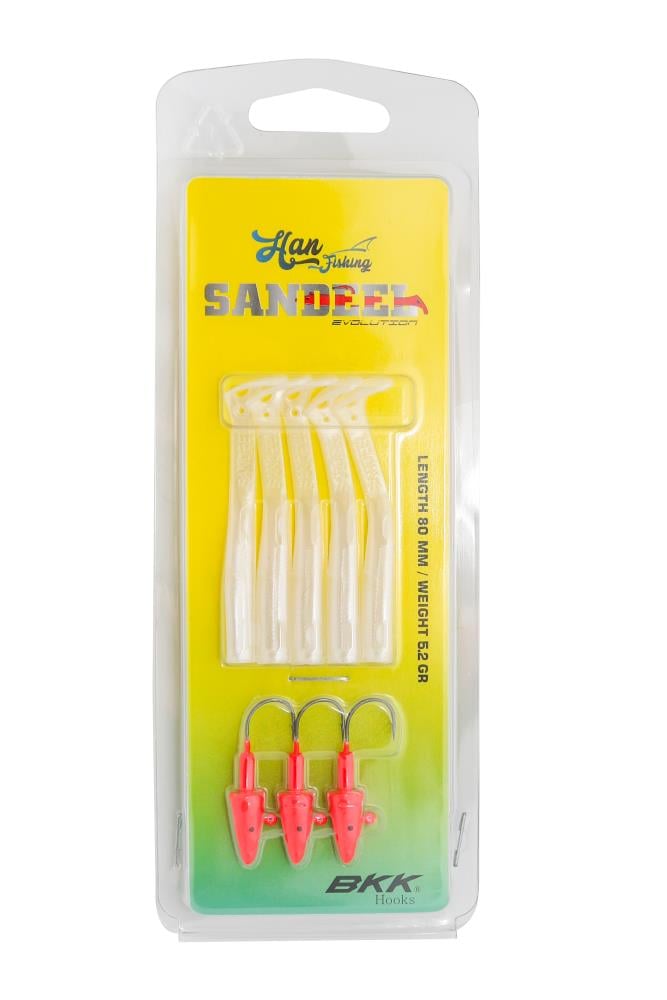 Hanfish Sandeel Silikon 80 mm #SL-802 Red Peary WhiteHAN FİSHİNG