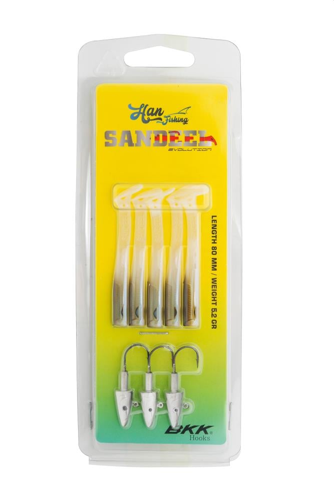 Hanfish Sandeel Silikon 80 mm #SL-808 Silver BaitHAN FİSHİNG