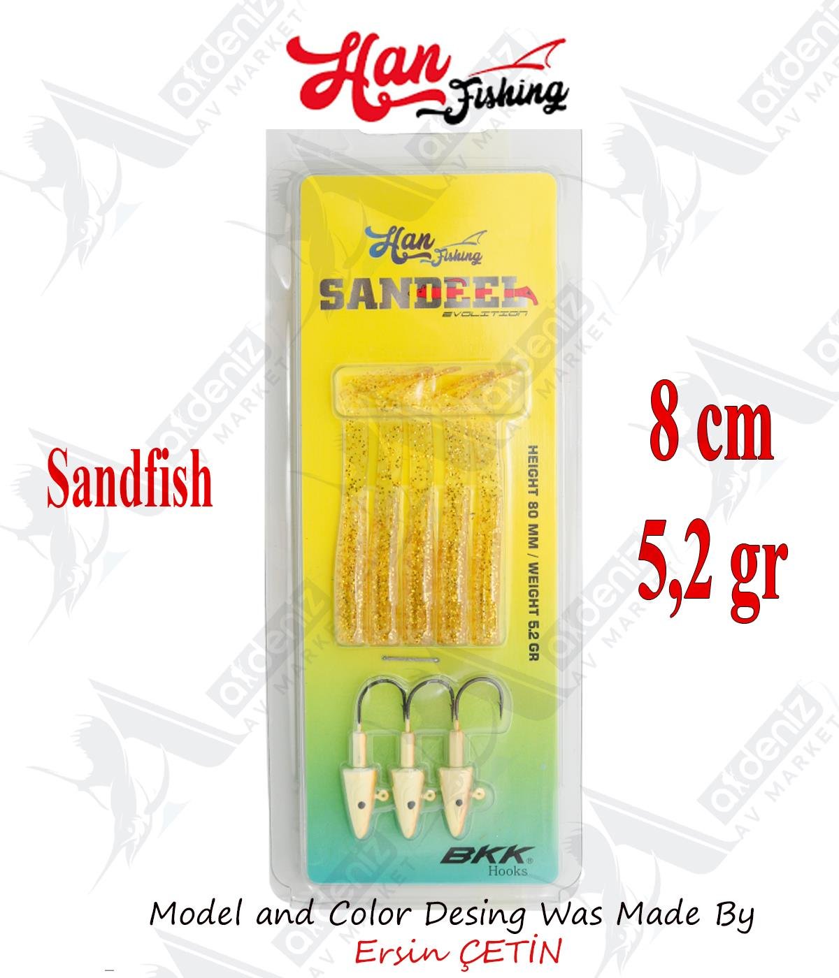 Hanfish Sandeel Silikon 80 mm #SL-810 SandfishHAN FİSHİNG