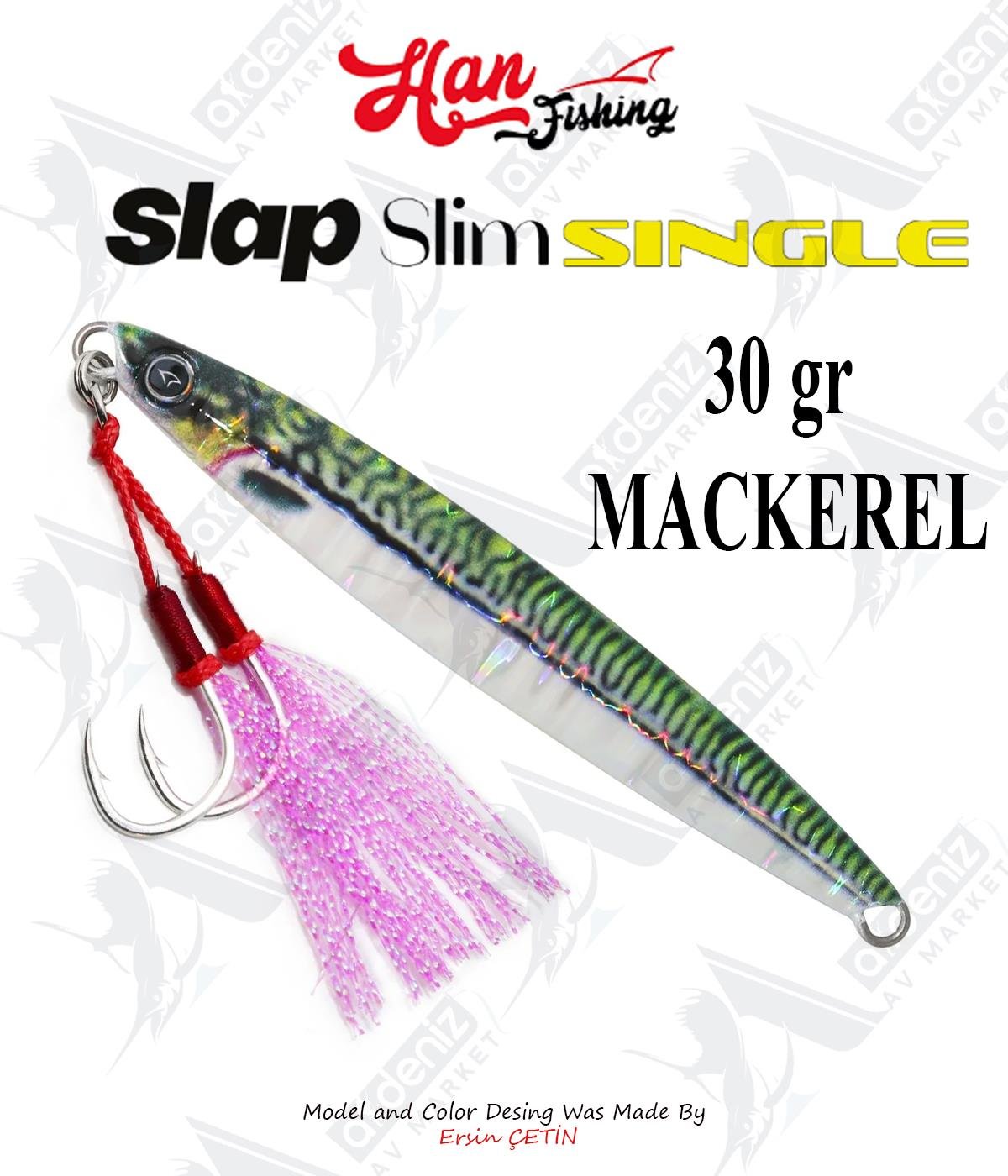 Hanfish Slap Slim Single Jigs 30 gr #MackerelHAN FİSHİNG