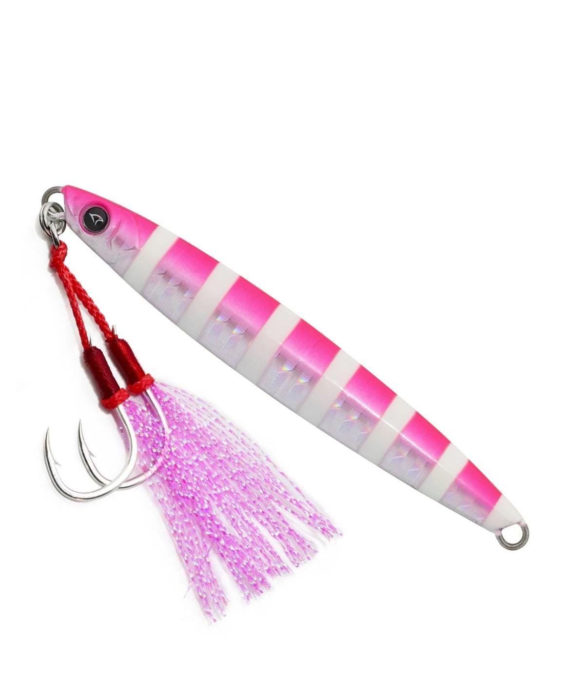 Hanfish Slap Slim Single Jigs 30 gr #Pink Zebra GlowHAN FİSHİNG