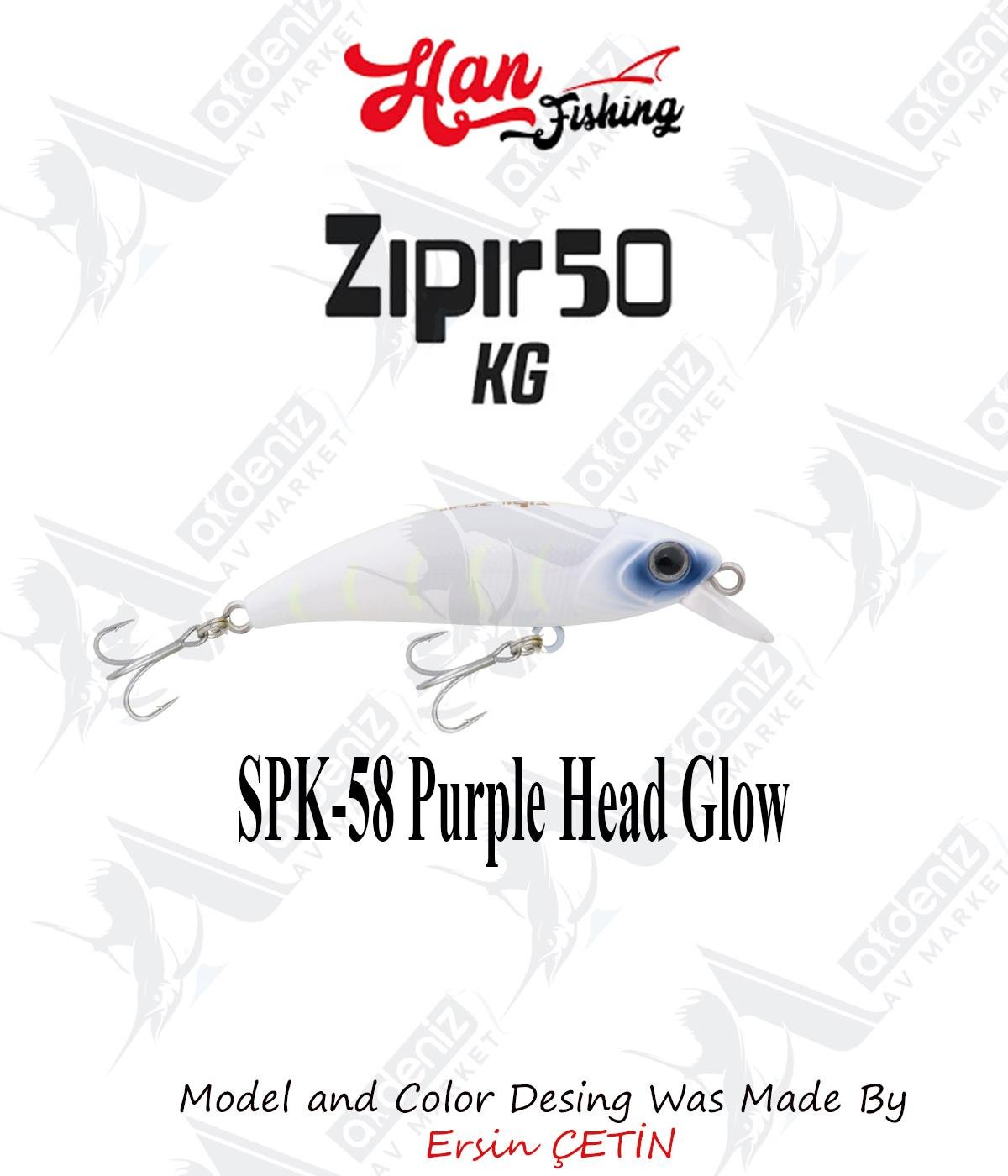 Hanfish Zıpır Kısa Gaga SPK-58 Purple Head GlowHAN FİSHİNG