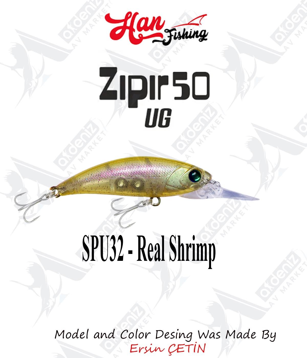 Hanfish Zıpır Uzun Gaga SPU-32 Real ShrimpHAN FİSHİNG