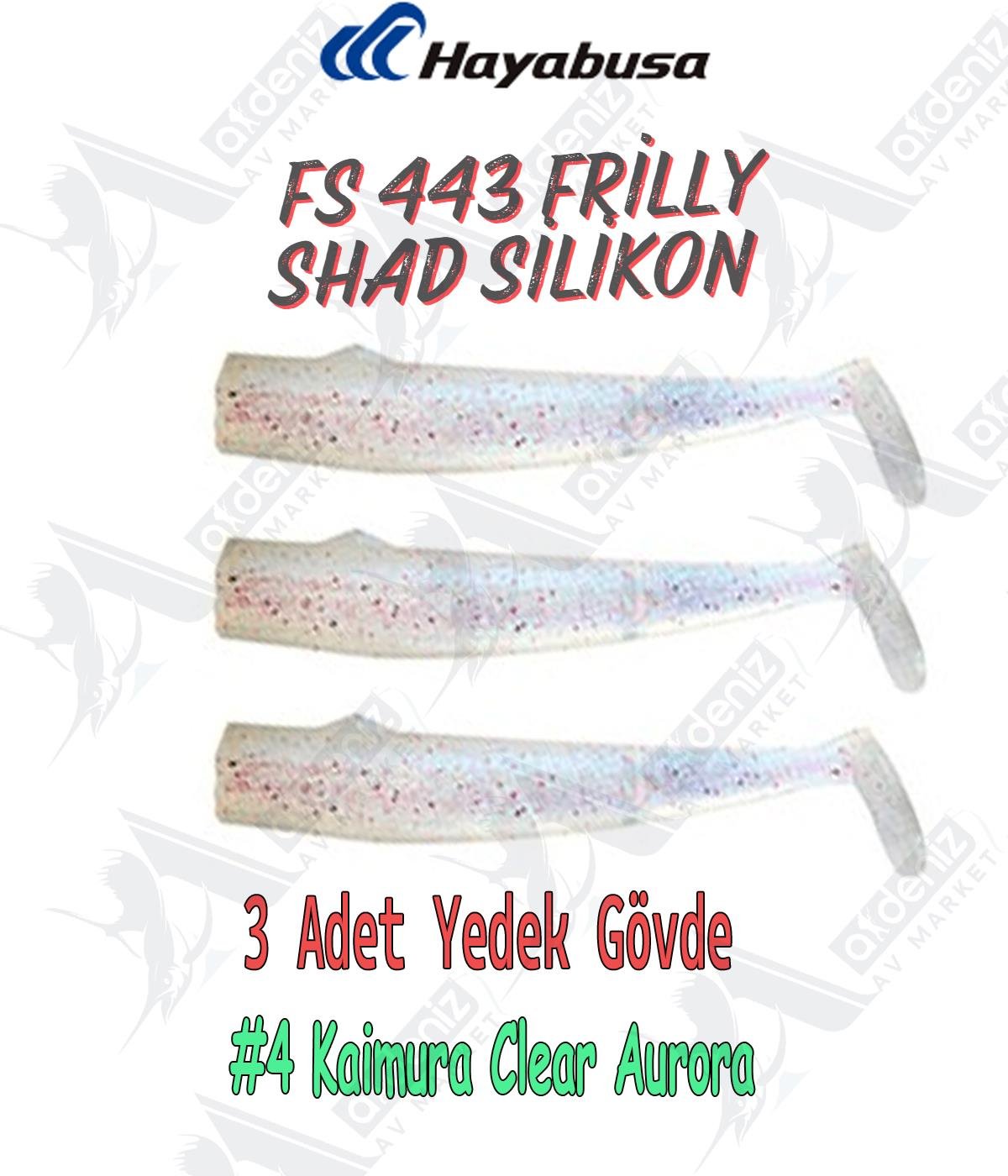 Hayabusa Frilly Shad FS 444 Silikon Balık Yedek Gövde 3 Adet Color:4HAYABUSA