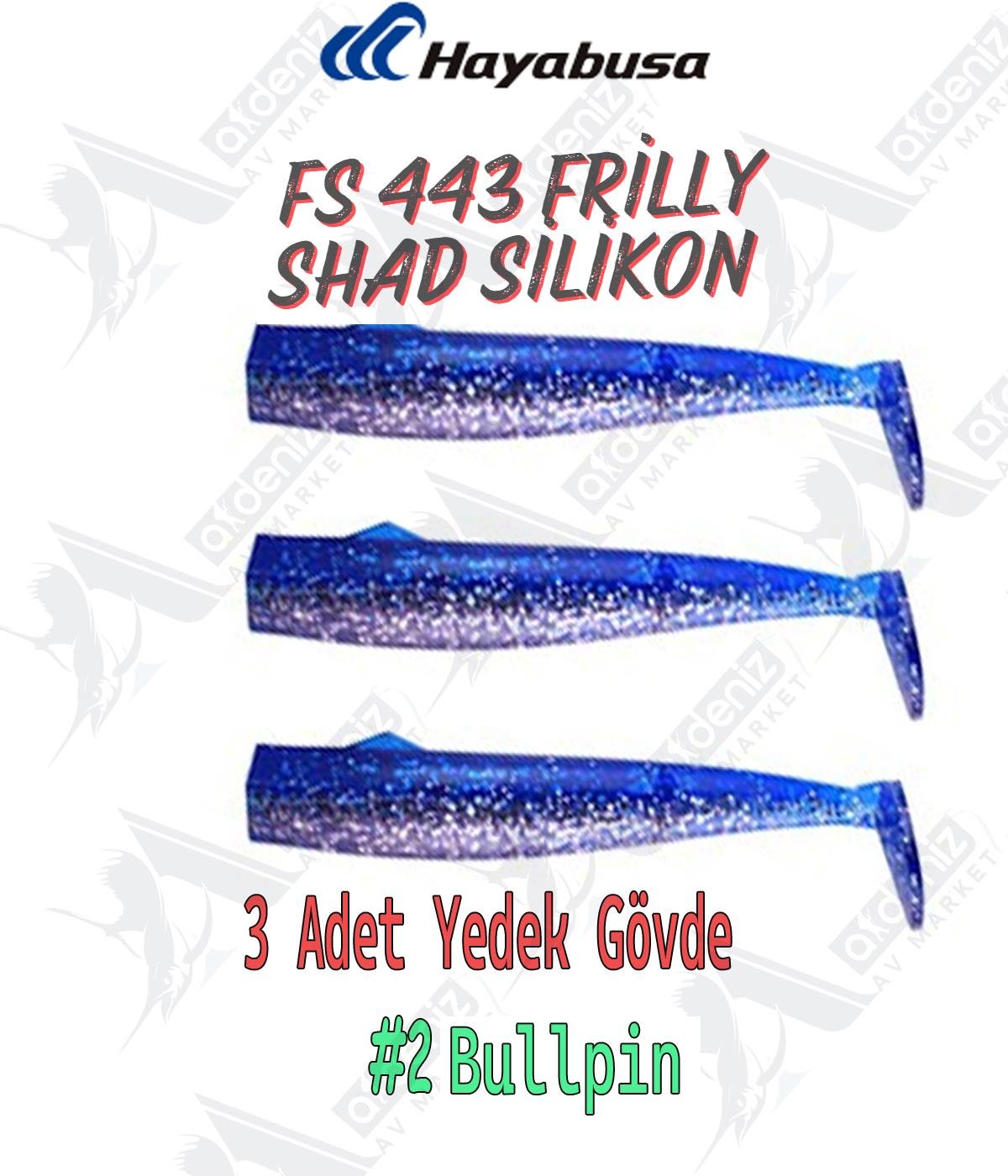 Hayabusa Frilly Shad FS 444 Silikon Balık Yedek Gövde 3 Adet Color:2HAYABUSA