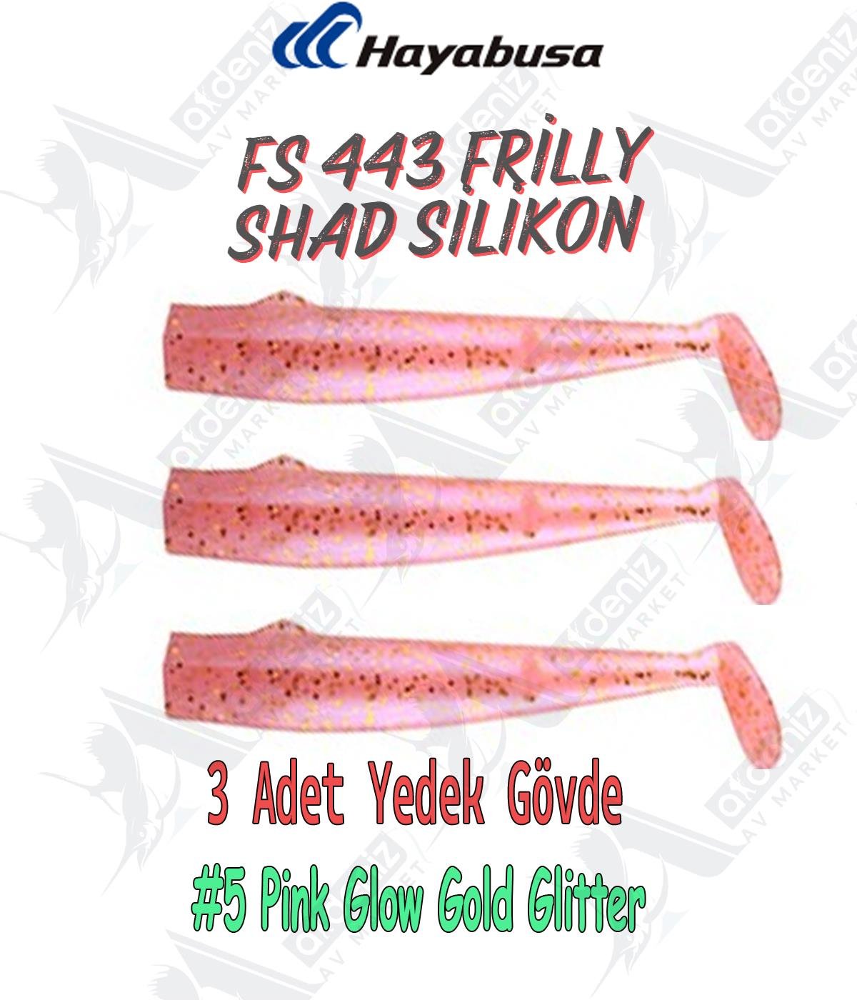 Hayabusa Frilly Shad FS 444 Silikon Balık Yedek Gövde 3 Adet Color:5HAYABUSA