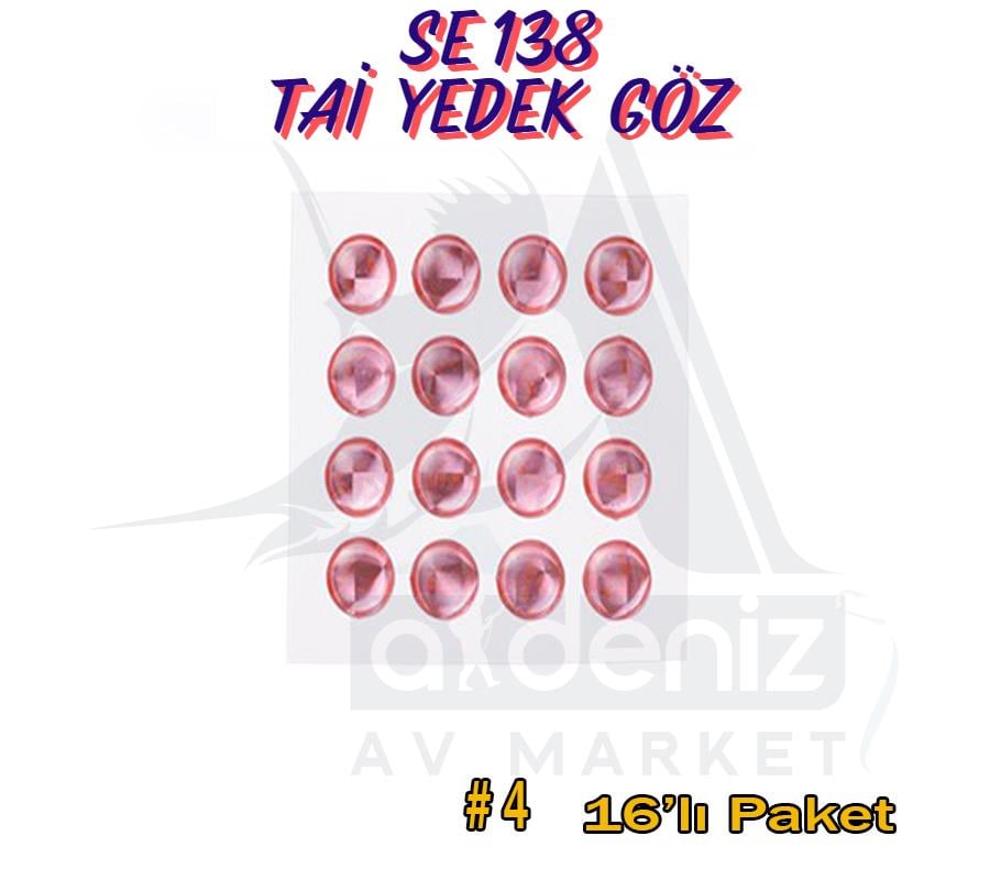 Hayabusa SE 138 Tai Rubber Free Slide 4mm Yedek Göz 16'lı Paket #4HAYABUSA