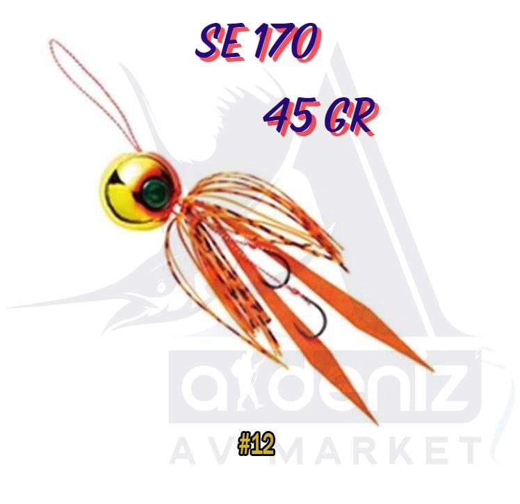 Hayabusa SE 170 Free Slide VS 45gr Tai Rubber Montajlı Set Jig Yem #12HAYABUSA