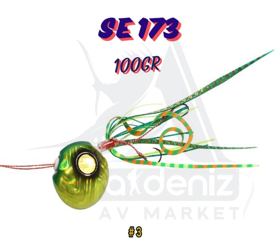 Hayabusa SE 173 Tai Rubber Free Slide VS Montajlı Set 100gr Jig Suni yem #3HAYABUSA