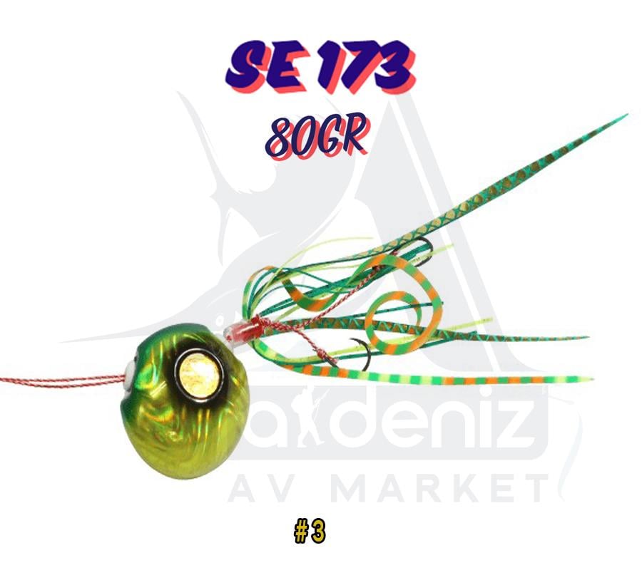 Hayabusa SE 173 Tai Rubber Free Slide VS Montajlı Set 80gr Jig Suni yem #3HAYABUSA