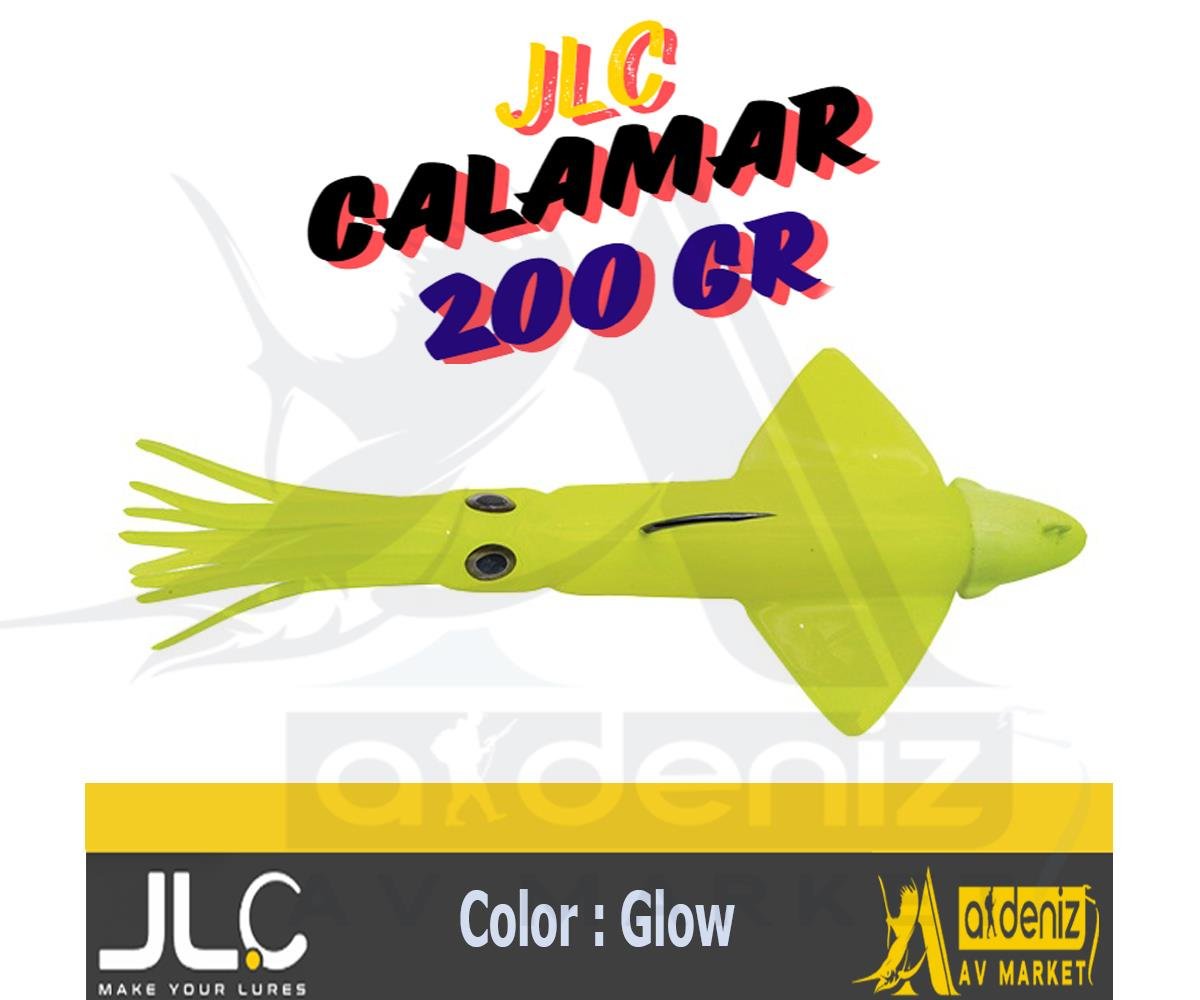 JLC Jigging A La Carta CALAMAR 200 Gr #2 Glow fosforlu yeşil Combo Silikon Kalamar Yem