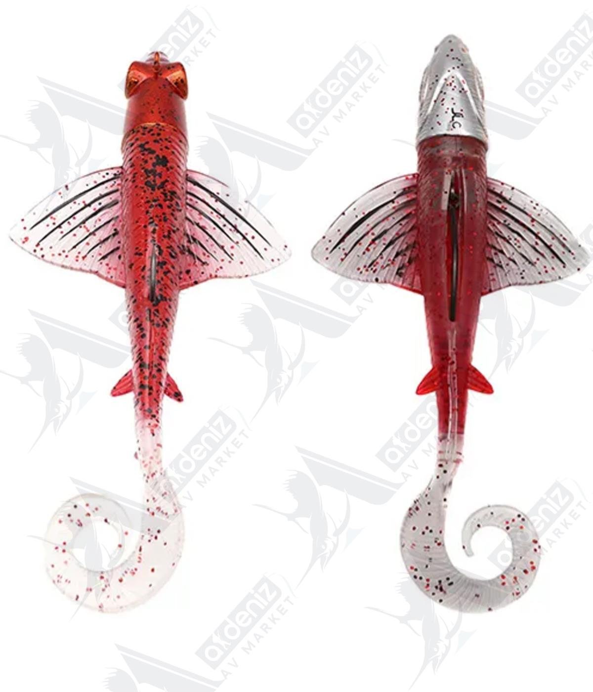 JLC Jigging A La Carta FLY Combo 170 mm 180 gr Silikon Uçan Balık Color:Real Red #1 UVJLC JİGGİNG A LA CARTA