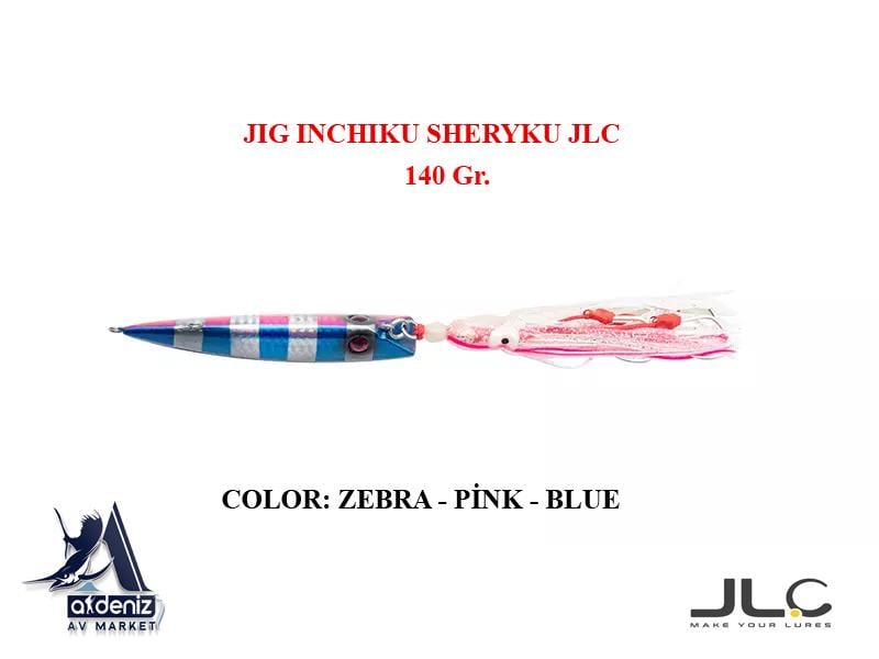 JLC Jigging A La Carta INCHIKU SHERYKU 140 gr Zebra Pink Blue