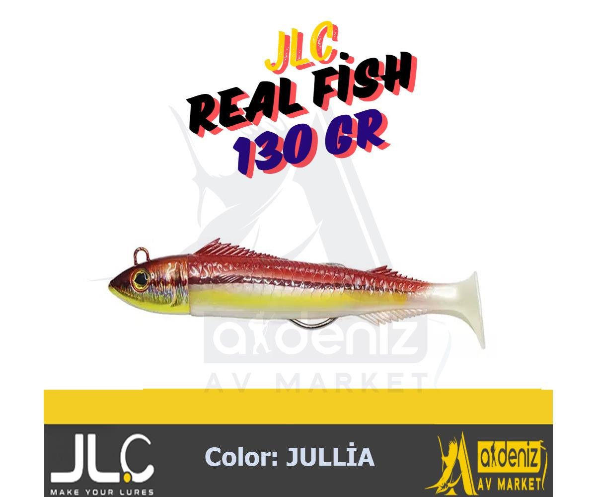 JLC Jigging A La Carta Real Fish 130 mm 130 Gr #1 Julia Barbun turuncu rengi Combo silikon balık Yem