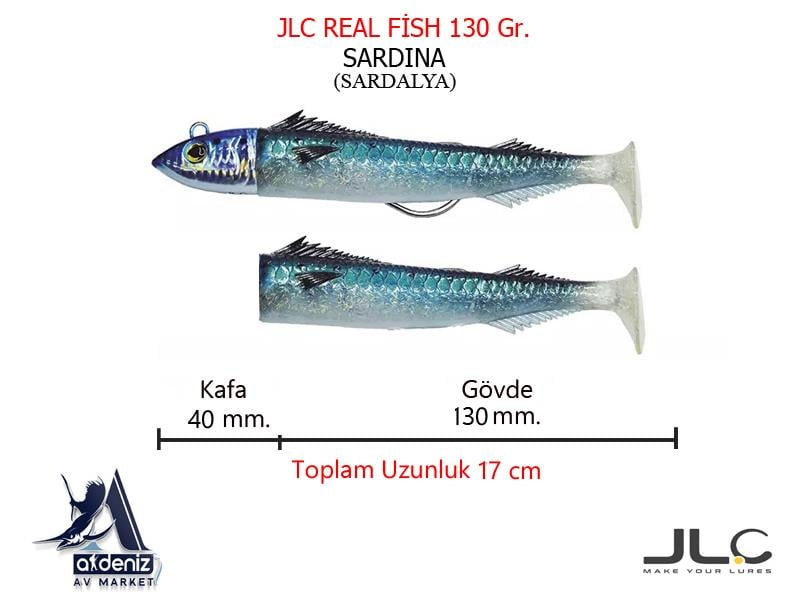 JLC Jigging A La Carta Real Fish 130 Gr #2 Sardina
