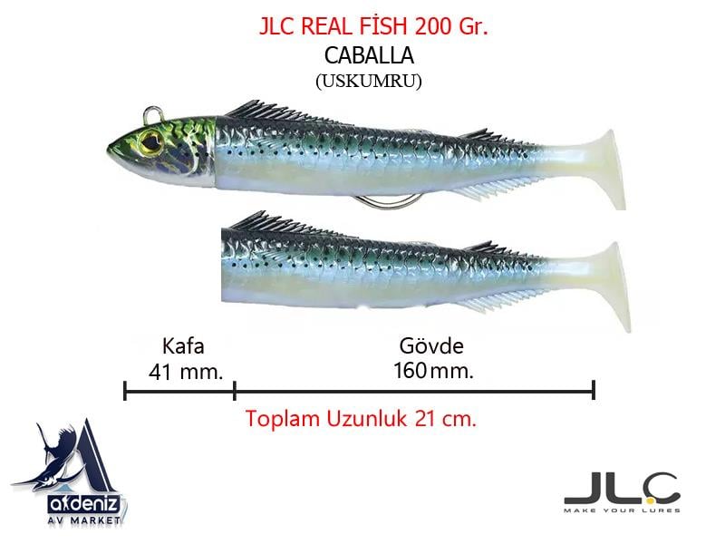 JLC Jigging A La Carta Real Fish 200 Gr #1 Caballa