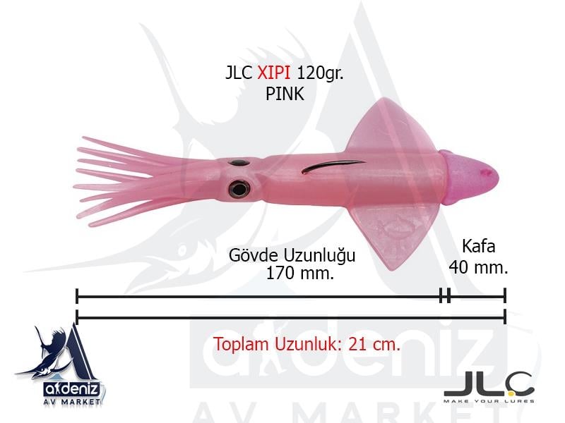 JLC Jigging A La Carta XIPI 120 Gr #1 Pink Combo Silikon Kalamar YemJLC JİGGİNG A LA CARTA