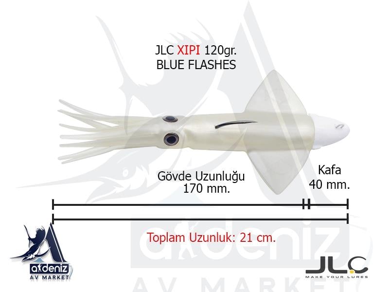 JLC Jigging A La Carta XIPI 120 Gr #7 Blue Flashes Combo Silikon Kalamar YemJLC JİGGİNG A LA CARTA