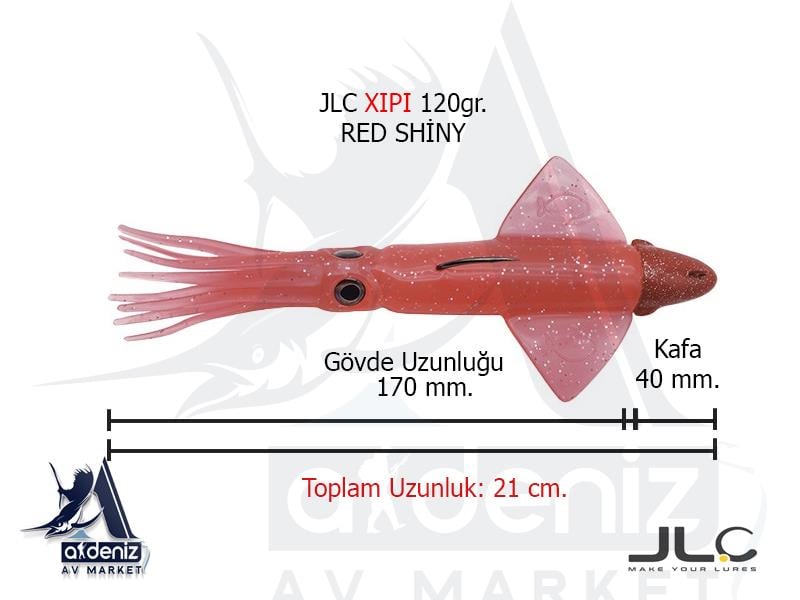 JLC Jigging A La Carta XIPI 120 Gr #9 Red Shiny Combo Silikon Kalamar YemJLC JİGGİNG A LA CARTA