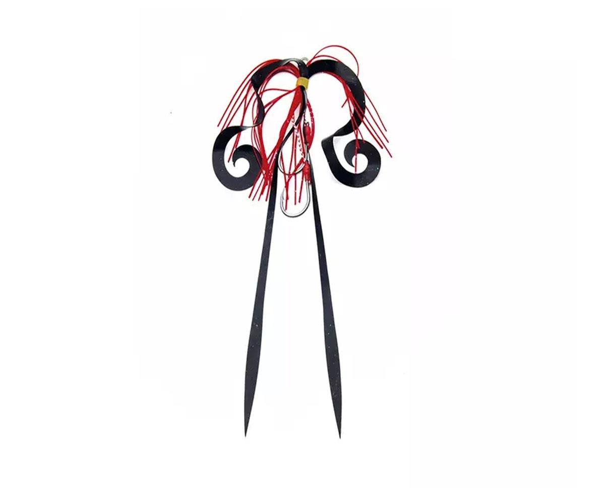 JLC Nautilus 2.0 Tai Rubber Yedek Skirts BKK #9 Color:5 Black/RedJLC JİGGİNG A LA CARTA