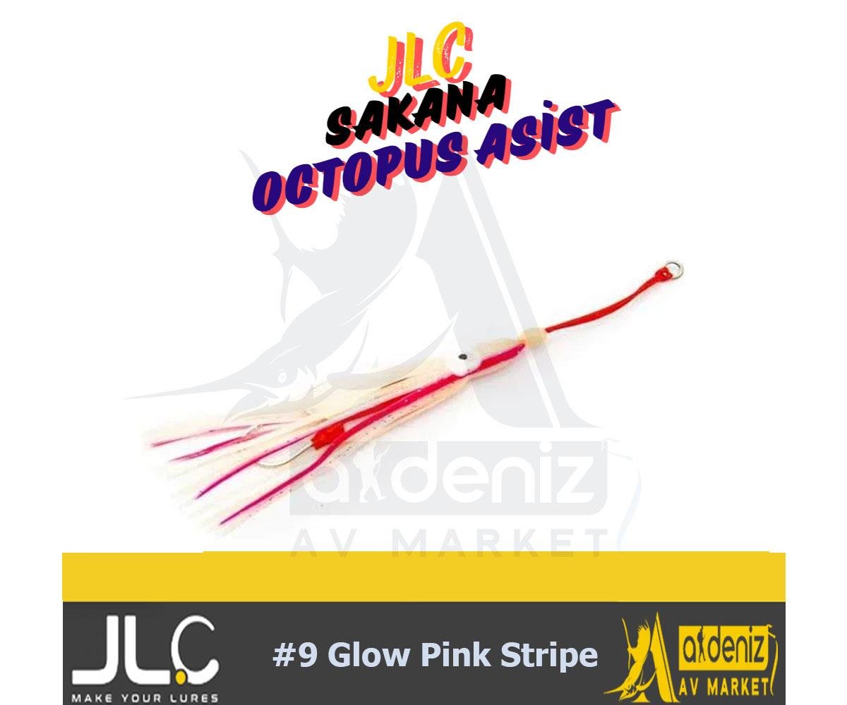 JLC Octopus M&W Soft Bait S-2 12cm Assembly #9 Glow Pink StripeJLC JİGGİNG A LA CARTA