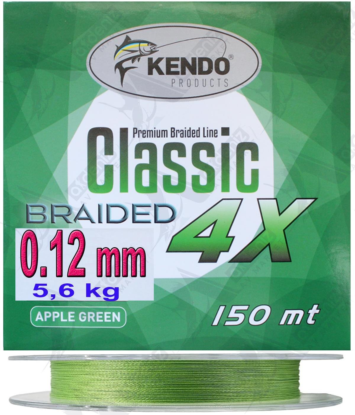 Kendo Classic 4X 0.12 mm 150mt Apple Green Örgü İp MisinaKENDO