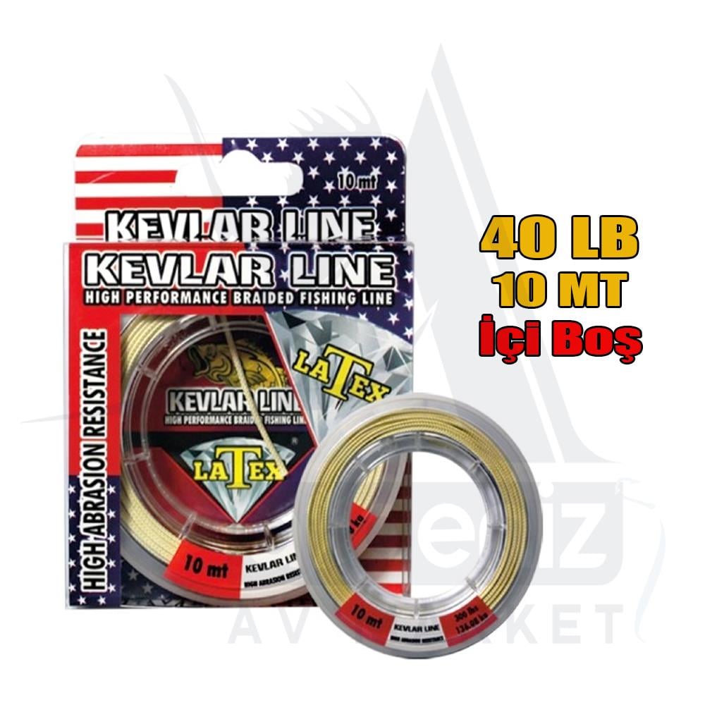 Latex Kevlar Line 40 Lb 10 mt Asist İpi Jigging Assist Line BROWN Kahve RengiLATEX