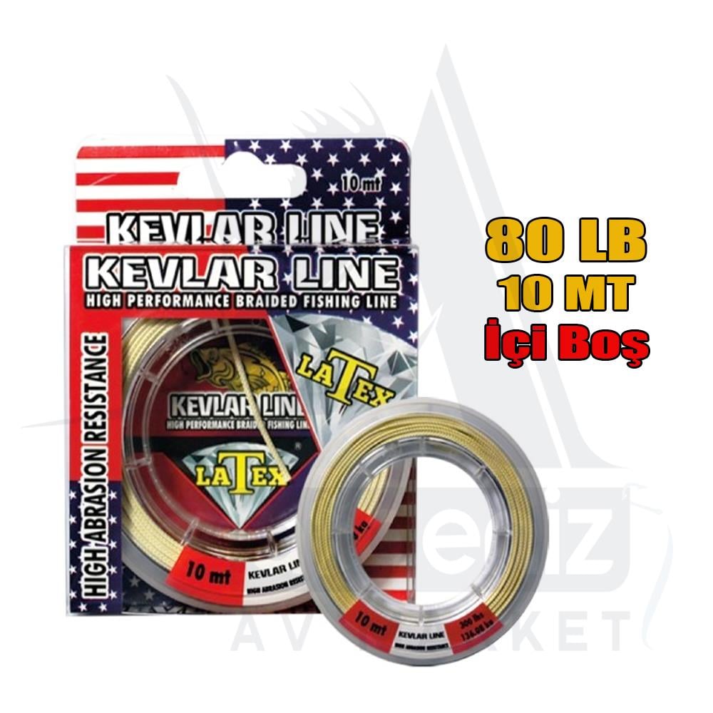 Latex Kevlar Line 80 Lb 10 mt Asist İpi Jigging Assist Line BROWN Kahve RengiLATEX