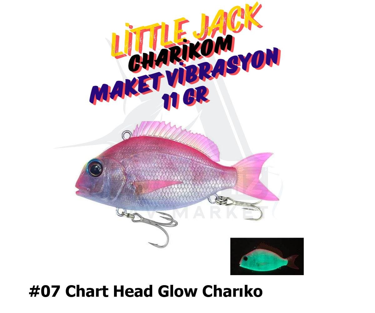 Little Jack Charikom Maket Vibrasyon Yem 50 mm 11 gr #07 Chart Head Glow CharıkoLİTTLE JACK