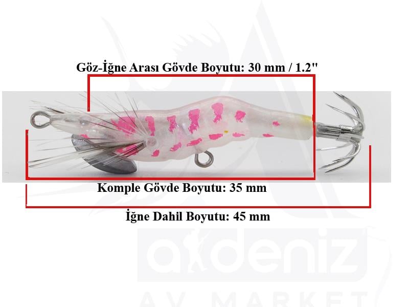 Little Jack Hanebix Squid Kalamar Zokası 35 mm 2 gr #010 Clear Glow Okıamı