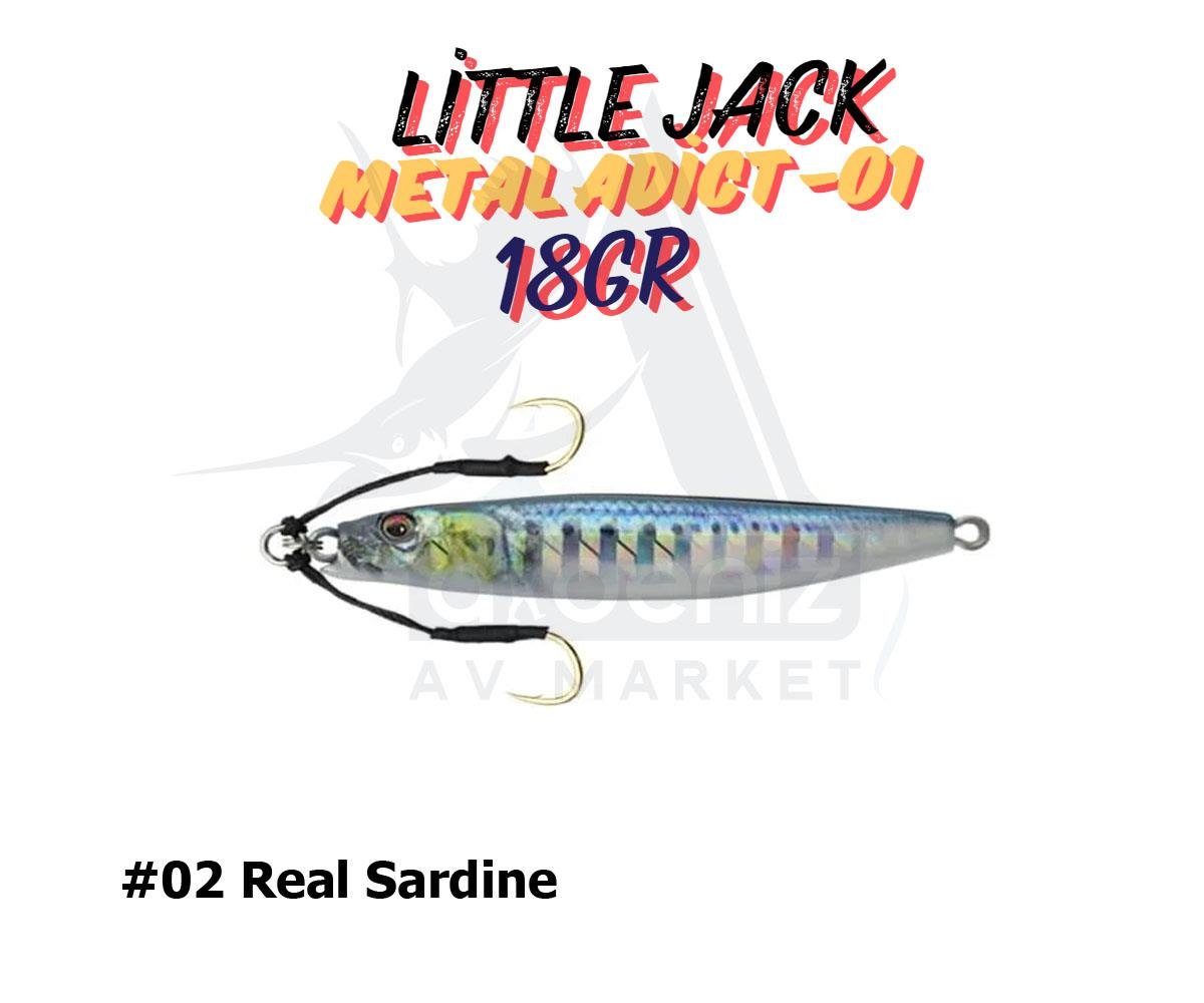 Little Jack Metal Adict-01 18 gr Jig Yem #02 Real SardineLİTTLE JACK