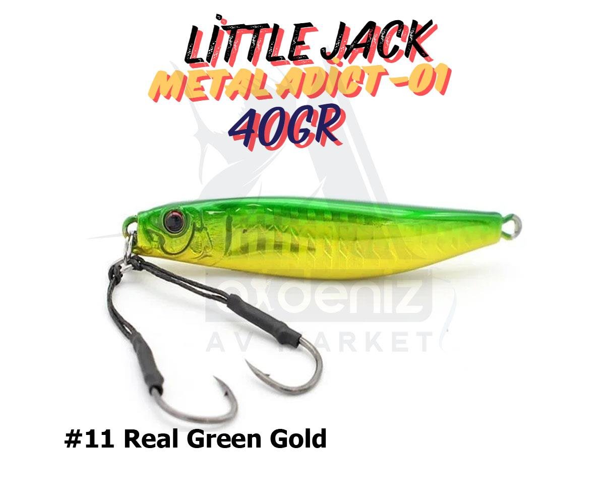 Little Jack Metal Adict-01 40 gr Jig Yem #11 Real Green GoldLİTTLE JACK