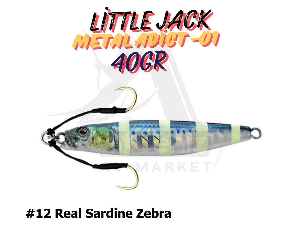 Little Jack Metal Adict-01 40 gr Jig Yem #12 Real Sardine ZebraLİTTLE JACK