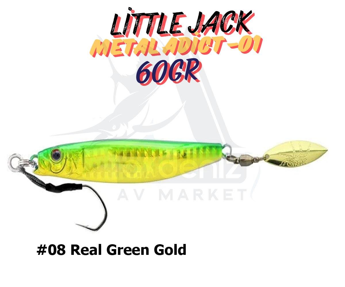 Little Jack Metal Adict-01 60 gr Jig Yem #08 Real Green GoldLİTTLE JACK